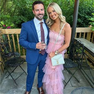 Revolve Lovers + Friends Bobbit Gown in Blush Pink